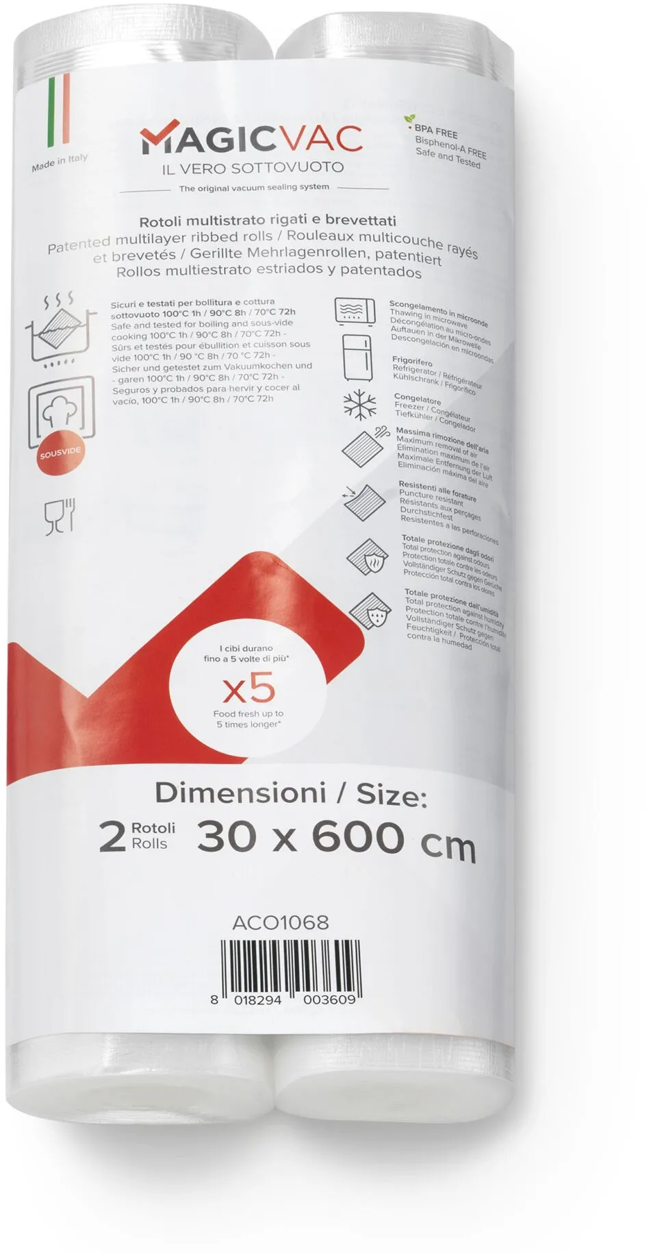MagicVac 2 Vacuum sealing film rolls 30 cm x 6 m