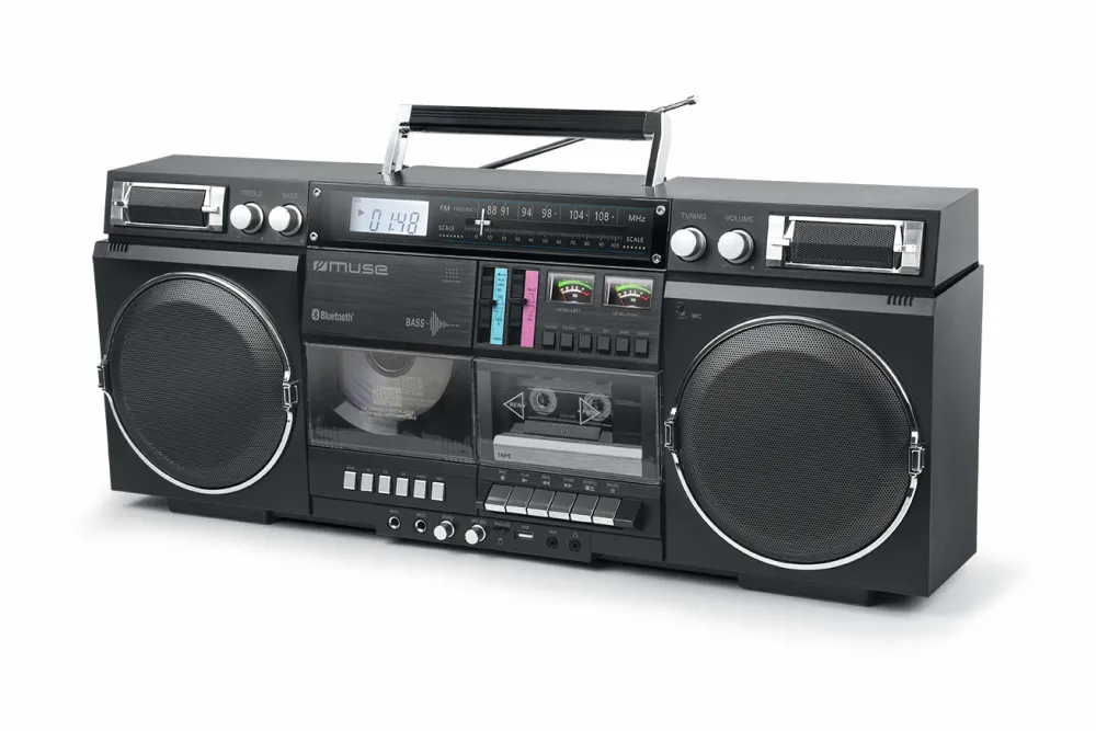 Radio casetofon MUSE M-380 GB Bluetooth AUX negru