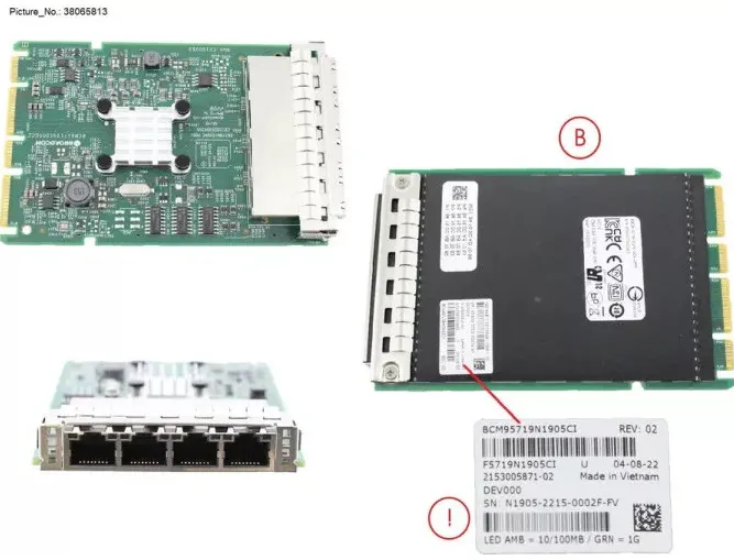 Placa de Retea Fujitsu PLAN CP N41T 4X 1000BASE-T OCPV3 IL