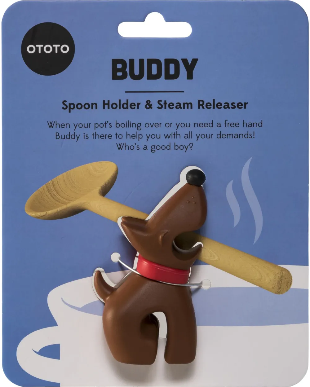 OTOTO Buddy Brown Spoon Holder & Steam Releaser