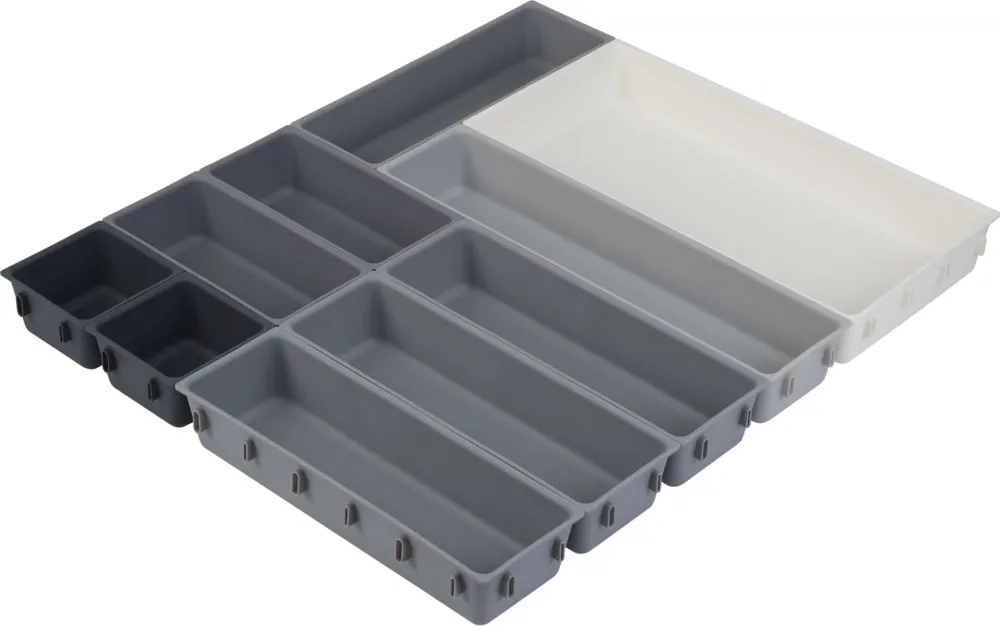 JOSEPH JOSEPH Blox 10-piece Grey Drawer Organiser Set