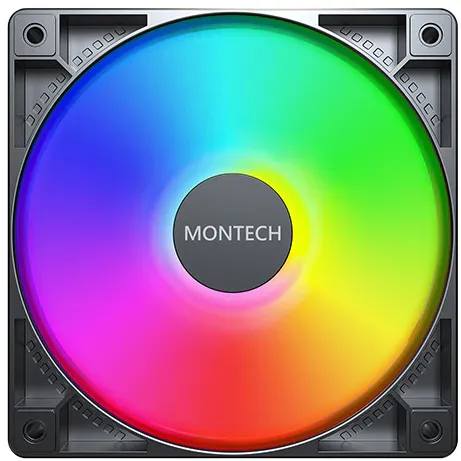 Ventilator carcasa Montech GF120 ARGB PWM 120x120x25 mm negru