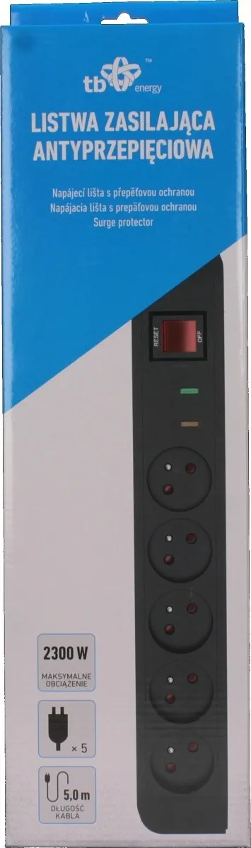 TB Energy Surge Protector x 5, 5 m