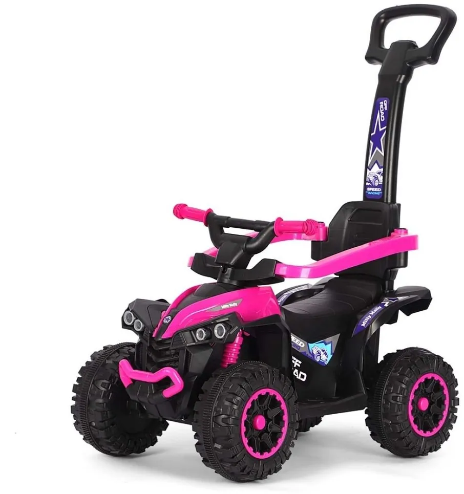 Bicicleta pentru copii Milly Mally cu maner Wild Pink