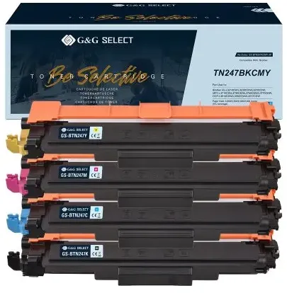 Set tonere G&G Select compatibil Brother TN-247CMYK BK/C/M/Y