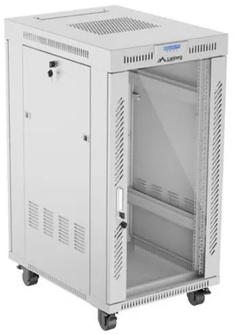 Rack LANBERG FF01-6822-12SL 19 inch 22U 600x800 gri usi din sticla