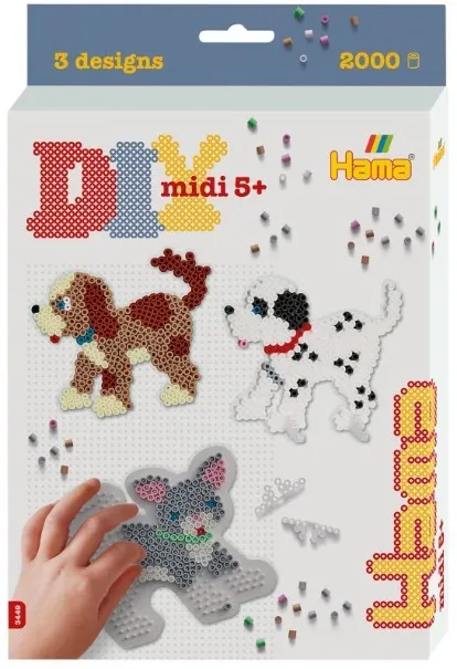 Jucarie creativa Dante Hama Hanging box - Dogs and Cats