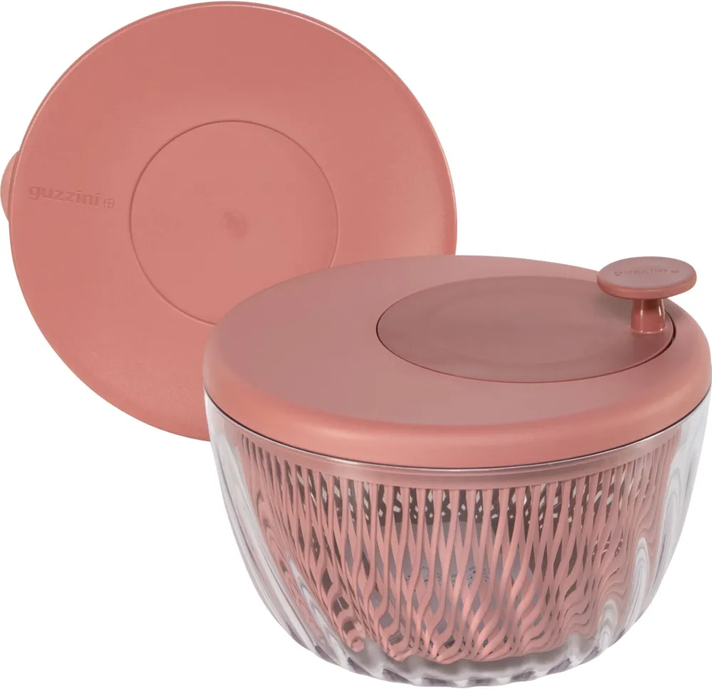 Guzzini Salatschleuder Spin&Store, Mauve red