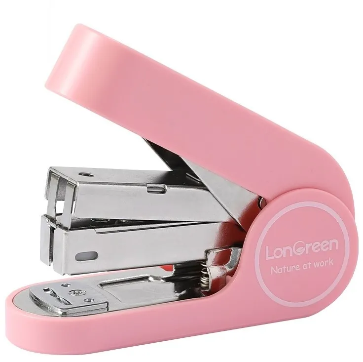 DELI Stapler LonGreen EM416 pink up to 25 sheets