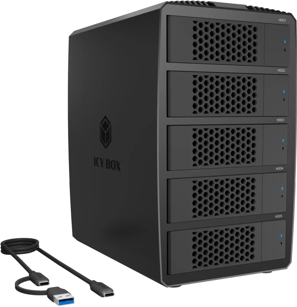 Rack IcyBox System RAID IB-RD3705-CU3 RAID-System for 5 HDDs