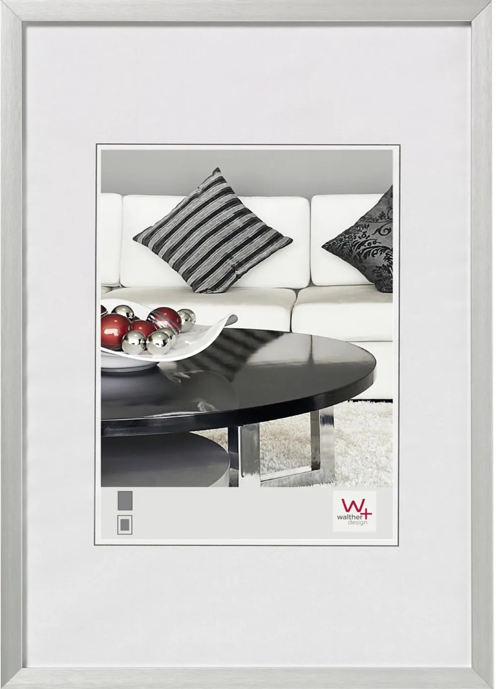 Walther Chair 30x45 Aluminum silver AJ045S