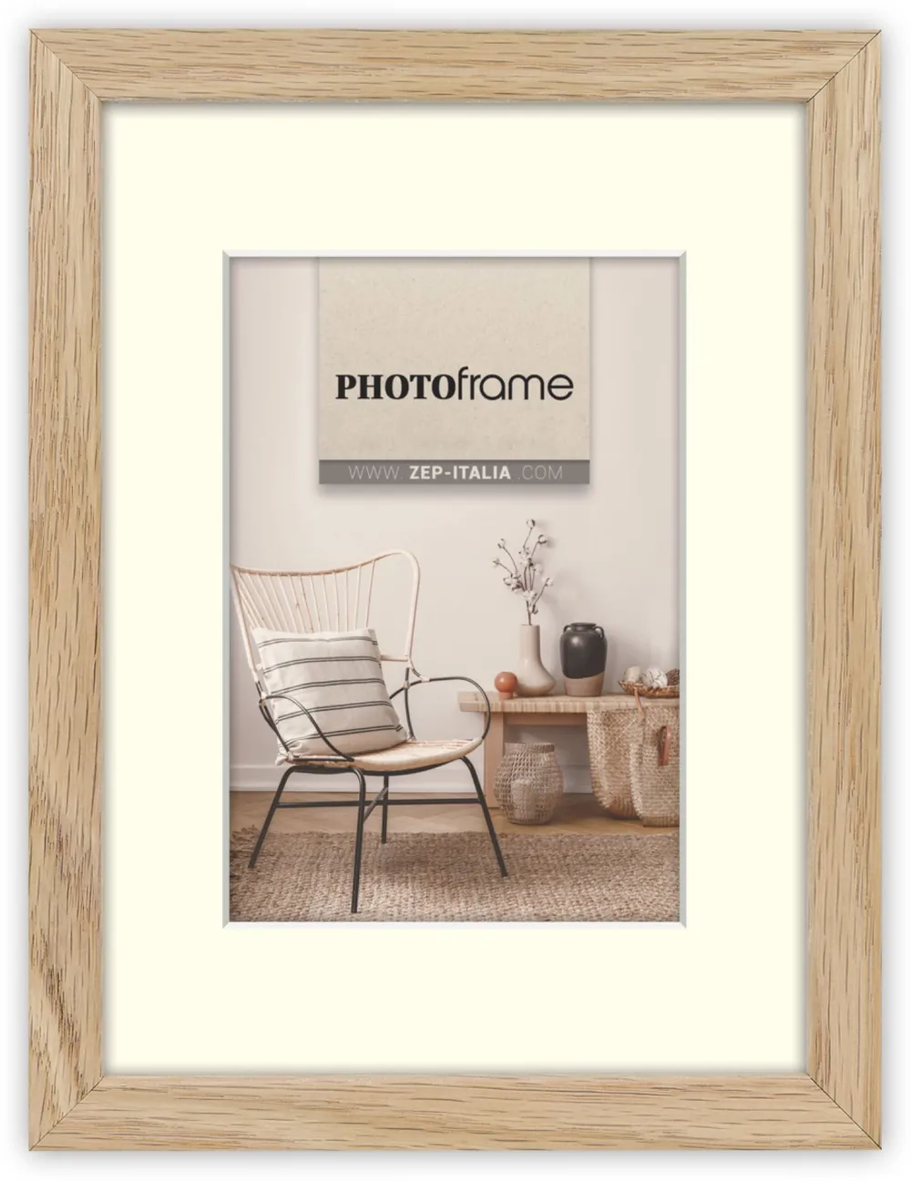 ZEP Malmo natural 15x20/20x30 Wood with Passepartout V4523N