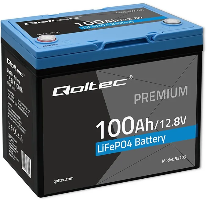 LiFePO4 battery 12.8V, 100Ah, 1280Wh, BM