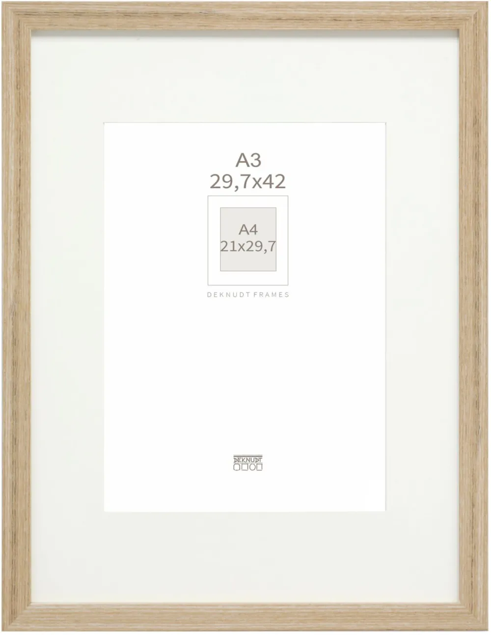 Deknudt S66KH1 P1 DIN A3 29,7x42 Wood oak with Passepartout
