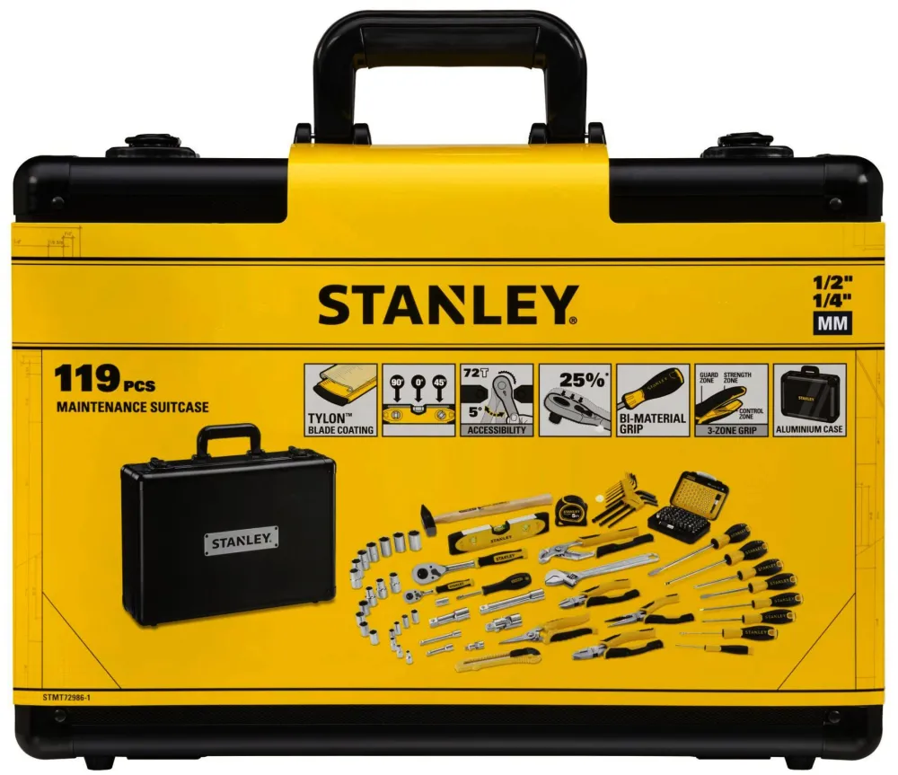 Stanley Werkzeugsortiment Alu- Koffer, 119-tlg.