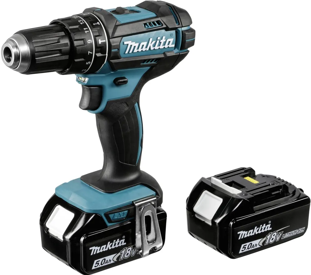 Makita DHP482RTJ 18V 2x Akku Cordless Combi Drill