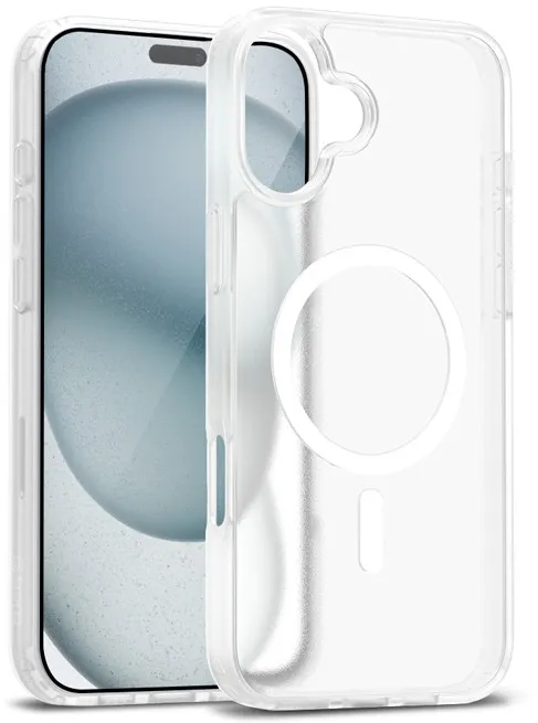 Case MagSafe iPhone 17 White Hybrid Matte Magn