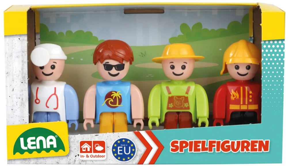 Play figures set moving legs
