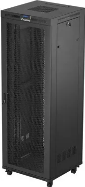Cabinet rack de podea LANBERG FF01-8847-23BL 19 inch 47U 800x800 mm usa perforata LCD negru flat pack