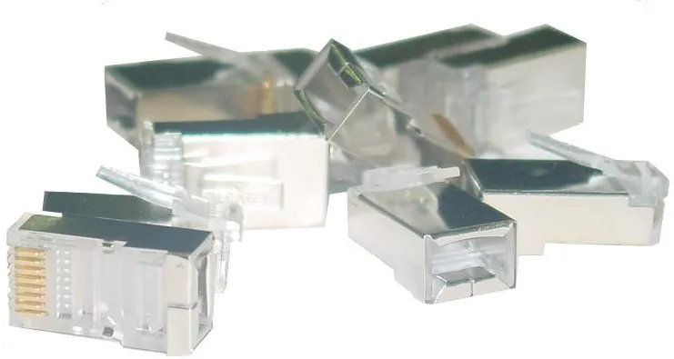 Shielded RJ45 Cat6, universal solid / stranded 8P8C 100p