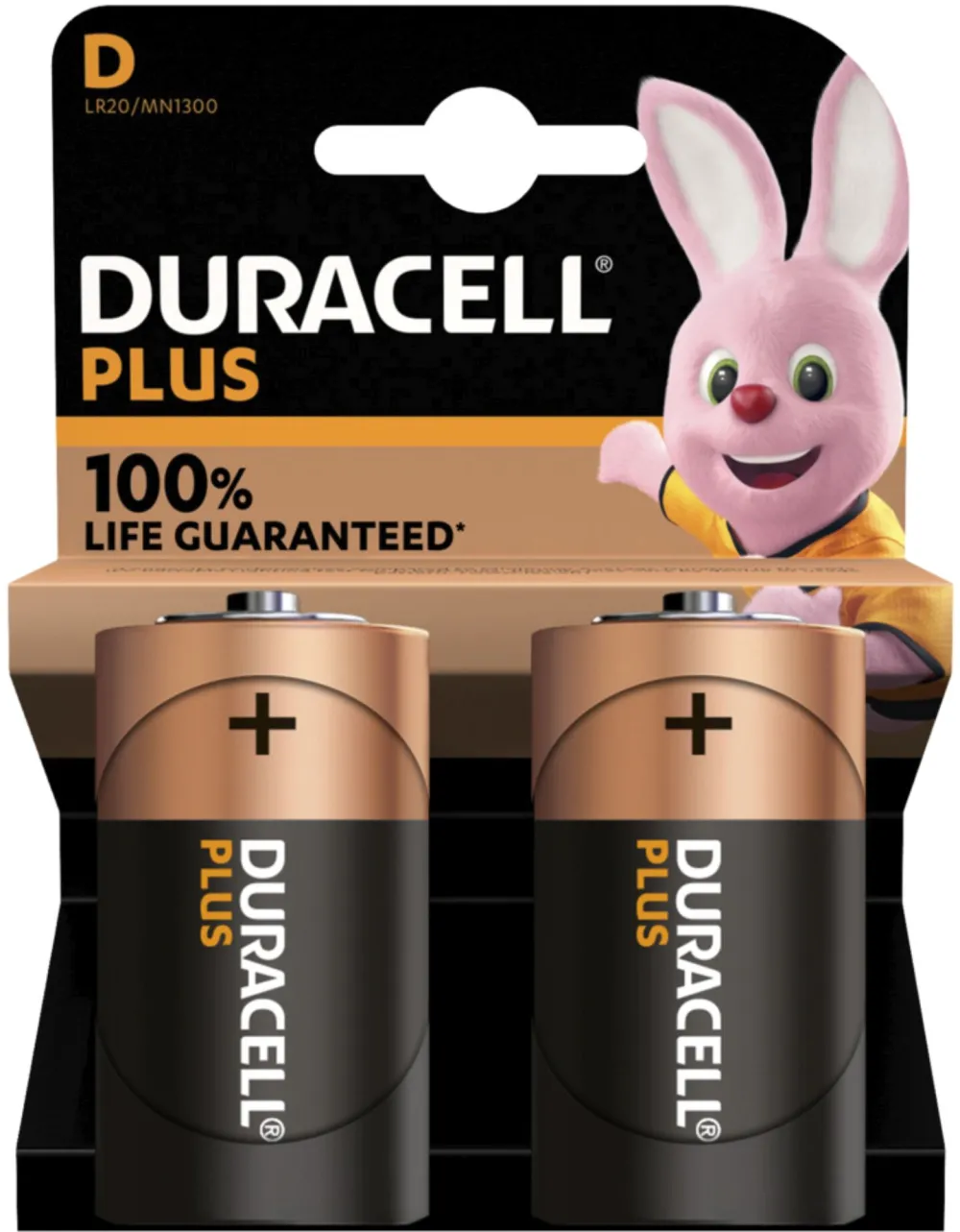 1x2 Duracell Plus Mono D MN1300 LR20 1,5V