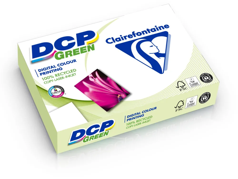 Clairefontaine DCP Green 250 g A 4 Recycled Paper 125 Sheets