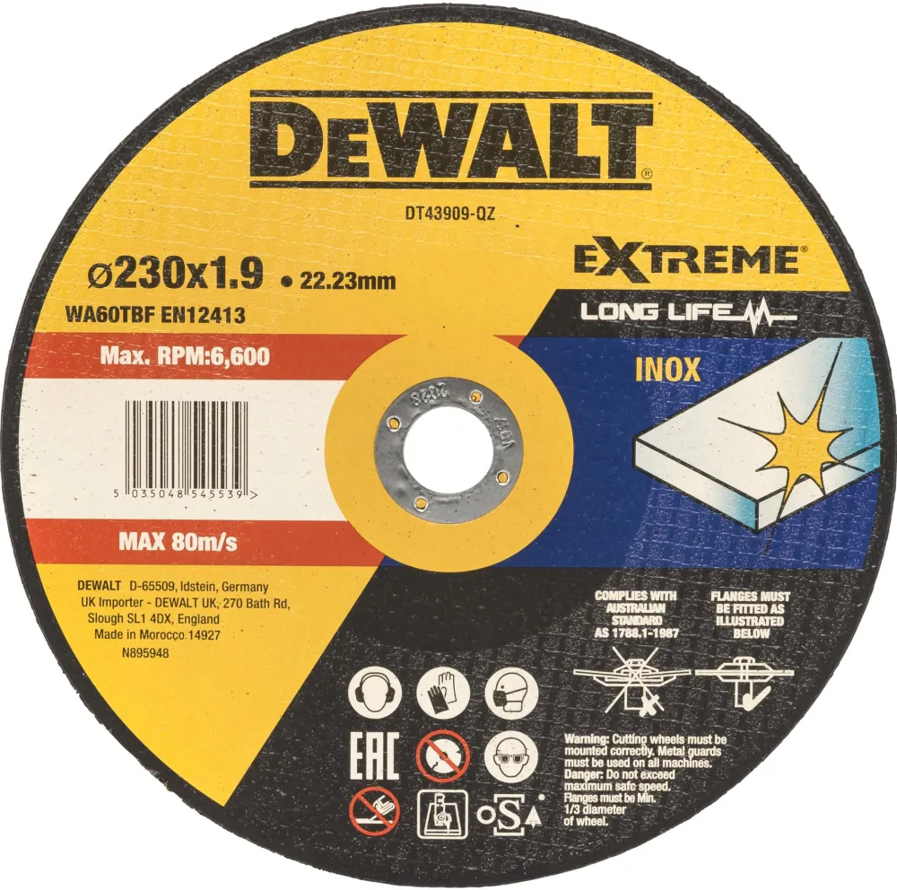 DeWalt DT43909-QZ INOX Cutting Disc, 230mm