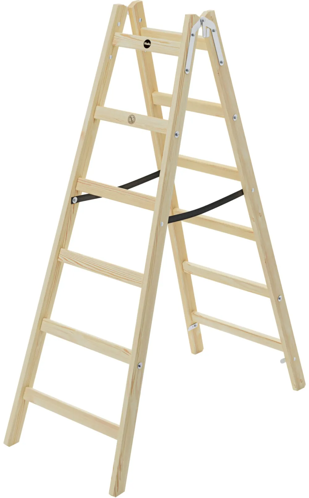 Hailo H40 StandardLine 2x6 Wooden Double-Sided Ladder