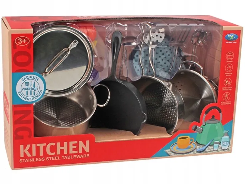 Jucarie Educationala ASKATO Metal dishes 17 elements