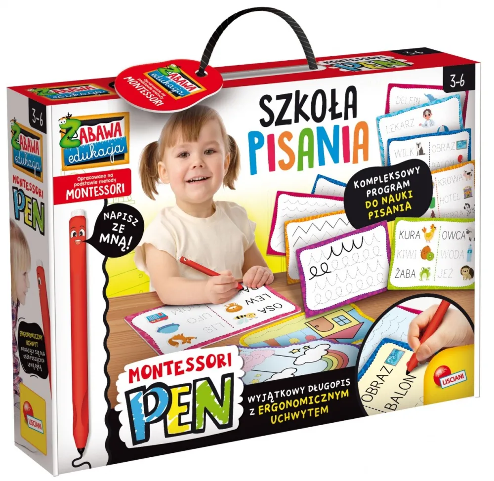 Educational set Montessori Pen Writing school with 18 tablets