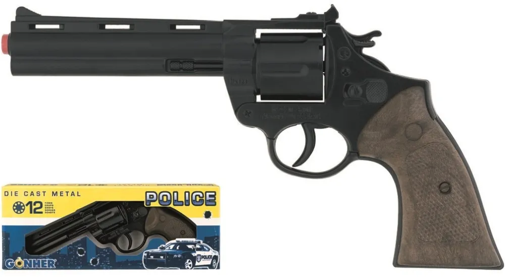 Police revolver metal 12 cartrige GONHER 123/6