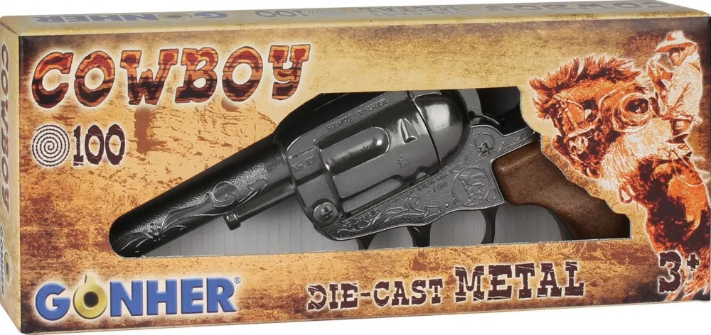 Metal cowboy revolver