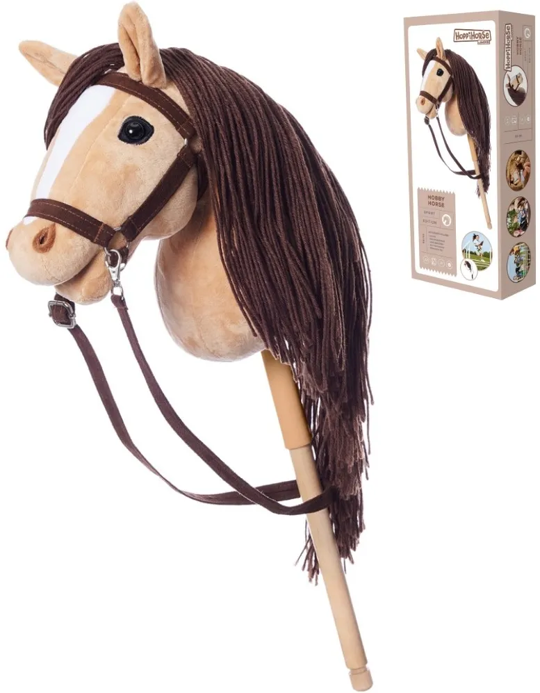 Horse on a stick HOPPIHORSE Hobby Horse A3 beige