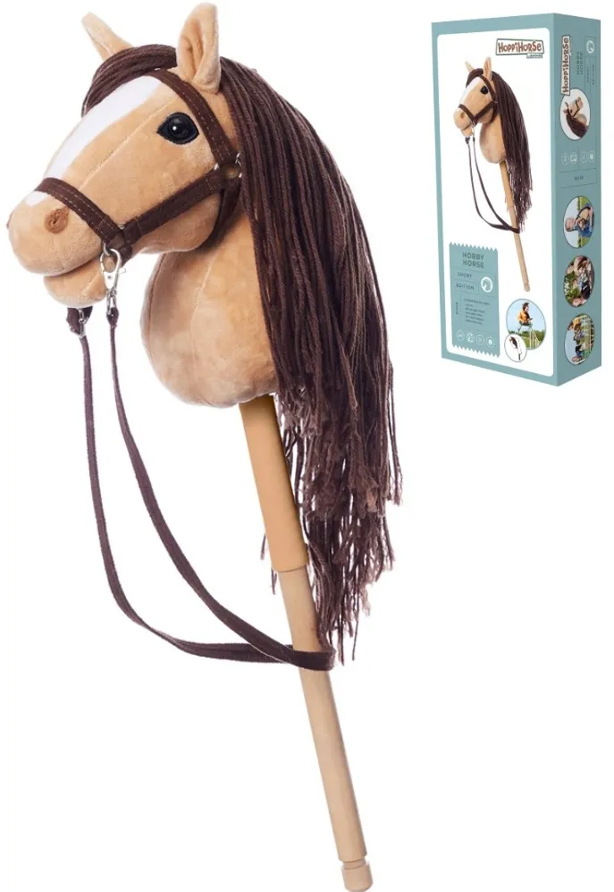 Horse on a stick HOPPIHORSE Hobby Horse A4 beige