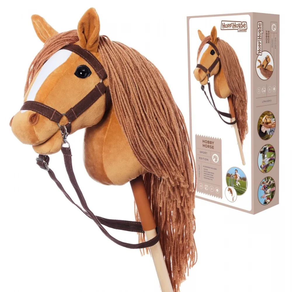 Horse on a stick HOPPIHORSE Hobby Horse A3 Chestnut