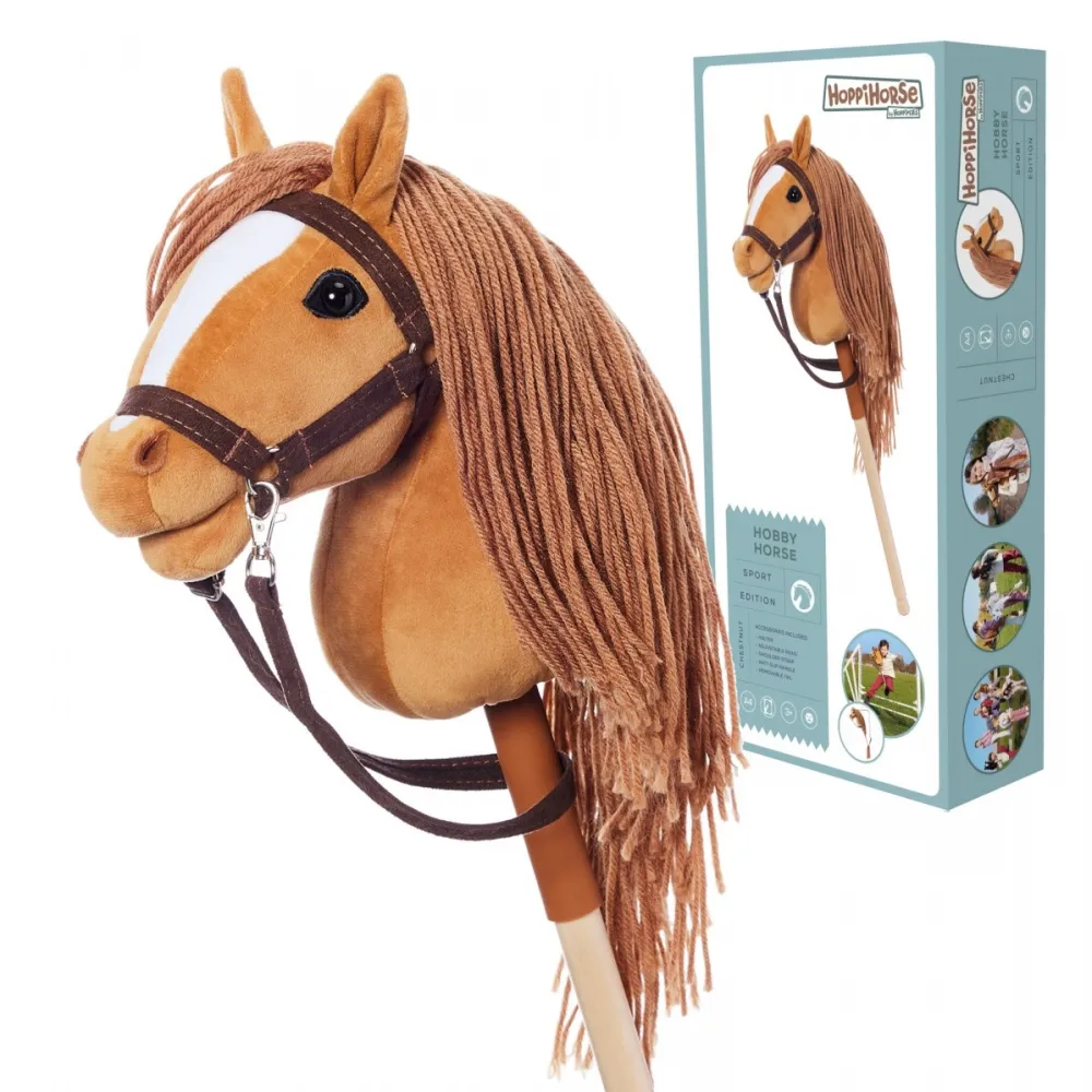 Horse on a stick HOPPIHORSE Hobby Horse A4 Chestnut