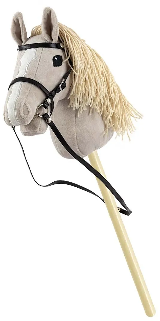 Horse on a stick Hobby Horse Light Grey