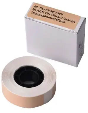 G&G Etikettenrolle (150 Einzeletiketten 15 x 50mm) Orange