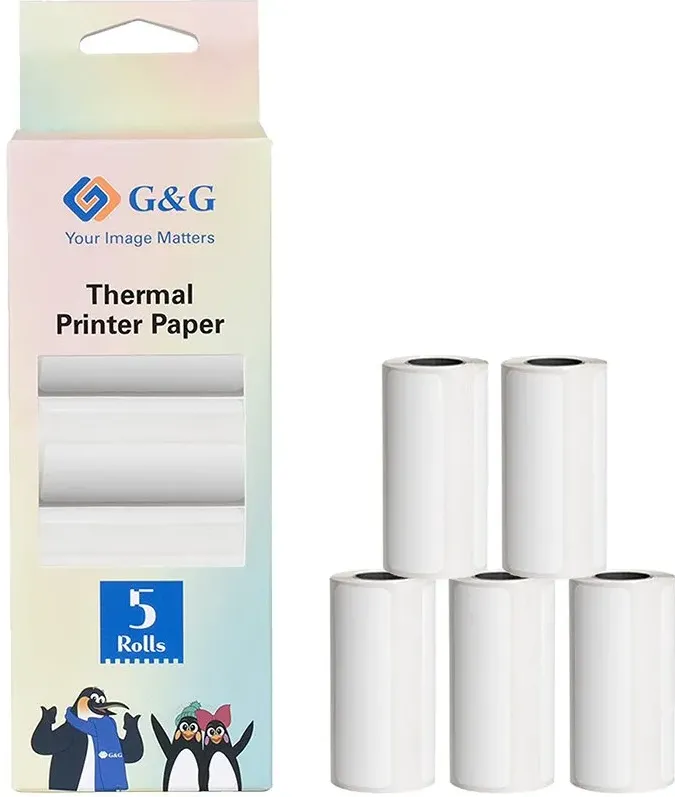 G&G Thermopapier-Etiketten 5 x 90 Stück 57mm x 30mm