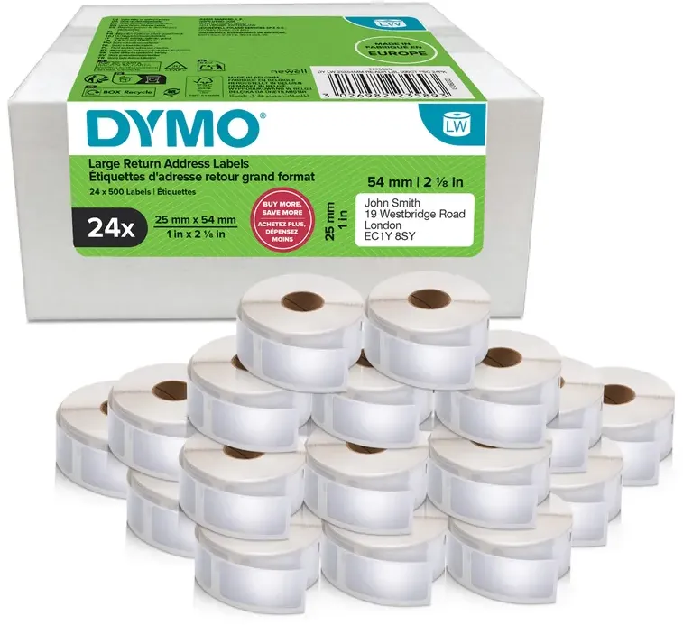 DYMO LW-Rücksendeetiketten Vorteilspack 25x54mm 24Rl 500Stk