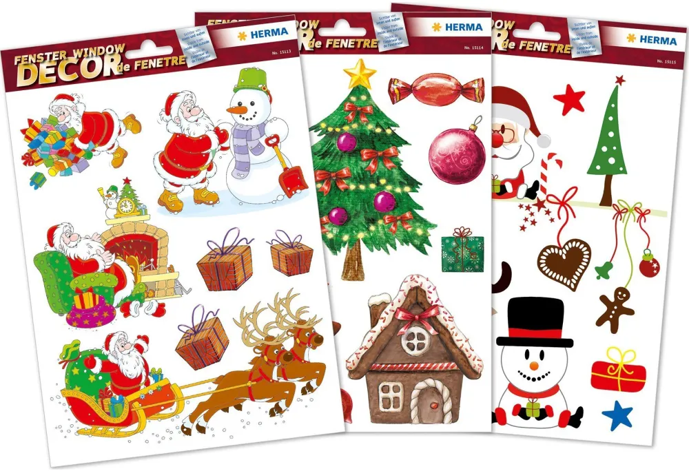 HERMA Fensterbilder Weihnachten Kindermotive 25St.