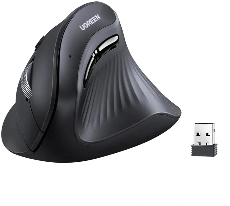 Vertical wirelees mouse BT 2.4G MU008 black
