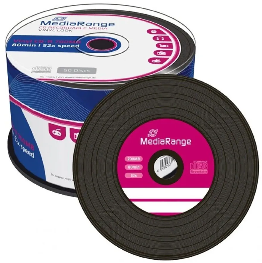 MediaRange CD-R 700MB 50pcs Spindel SchallplattenOptik bk