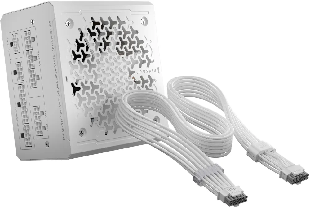 RM1000e, 1000W, ATX 3.1, Full Modulara, Cybenetics Platinum, ThermalProtect cu cablu 12V-2x6, Alb