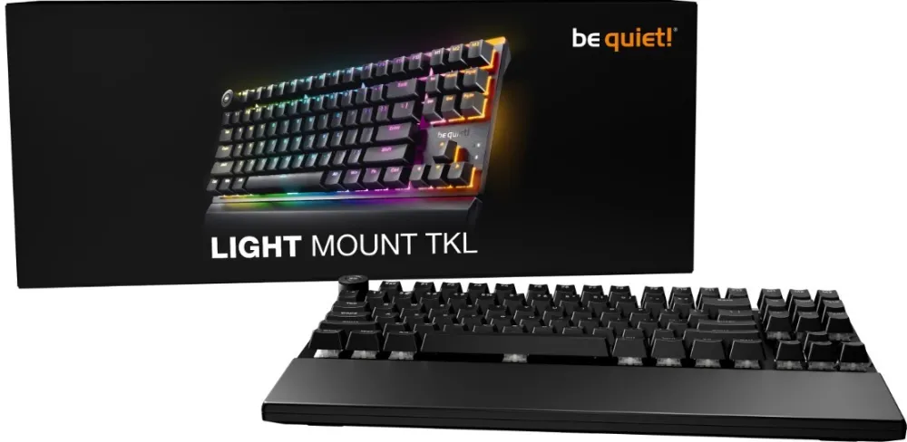 Tastatura mecanica be quiet! Light Mount TKL BT005US switch-uri Silent V2 liniare RGB layout US negru