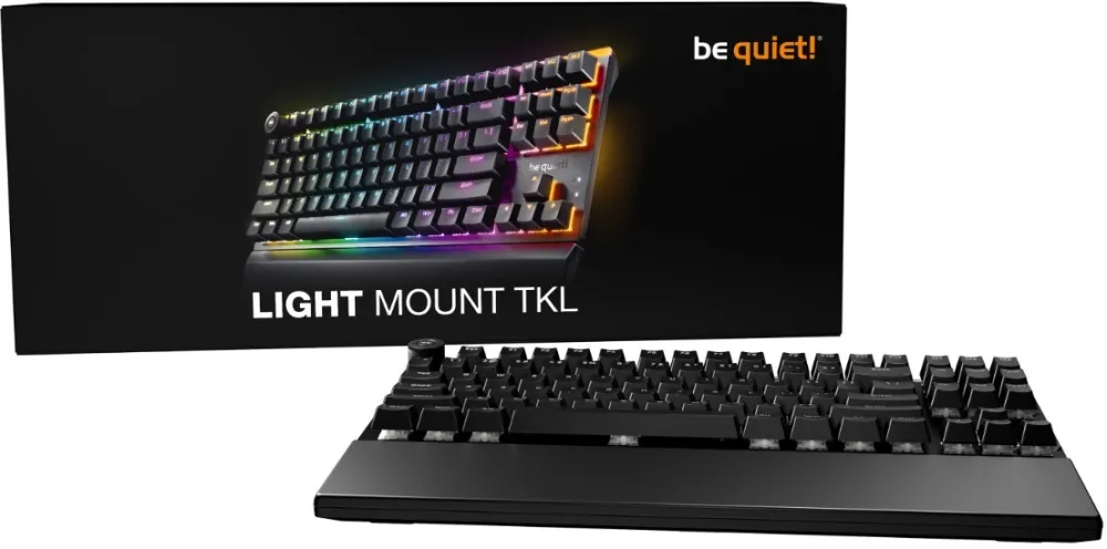 Tastatura mecanica be quiet! Light Mount TKL BT006US switch-uri Silent V2 tactile RGB layout US negru