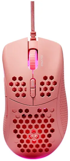 Deltaco Gaming Maus USB, RGB, pink