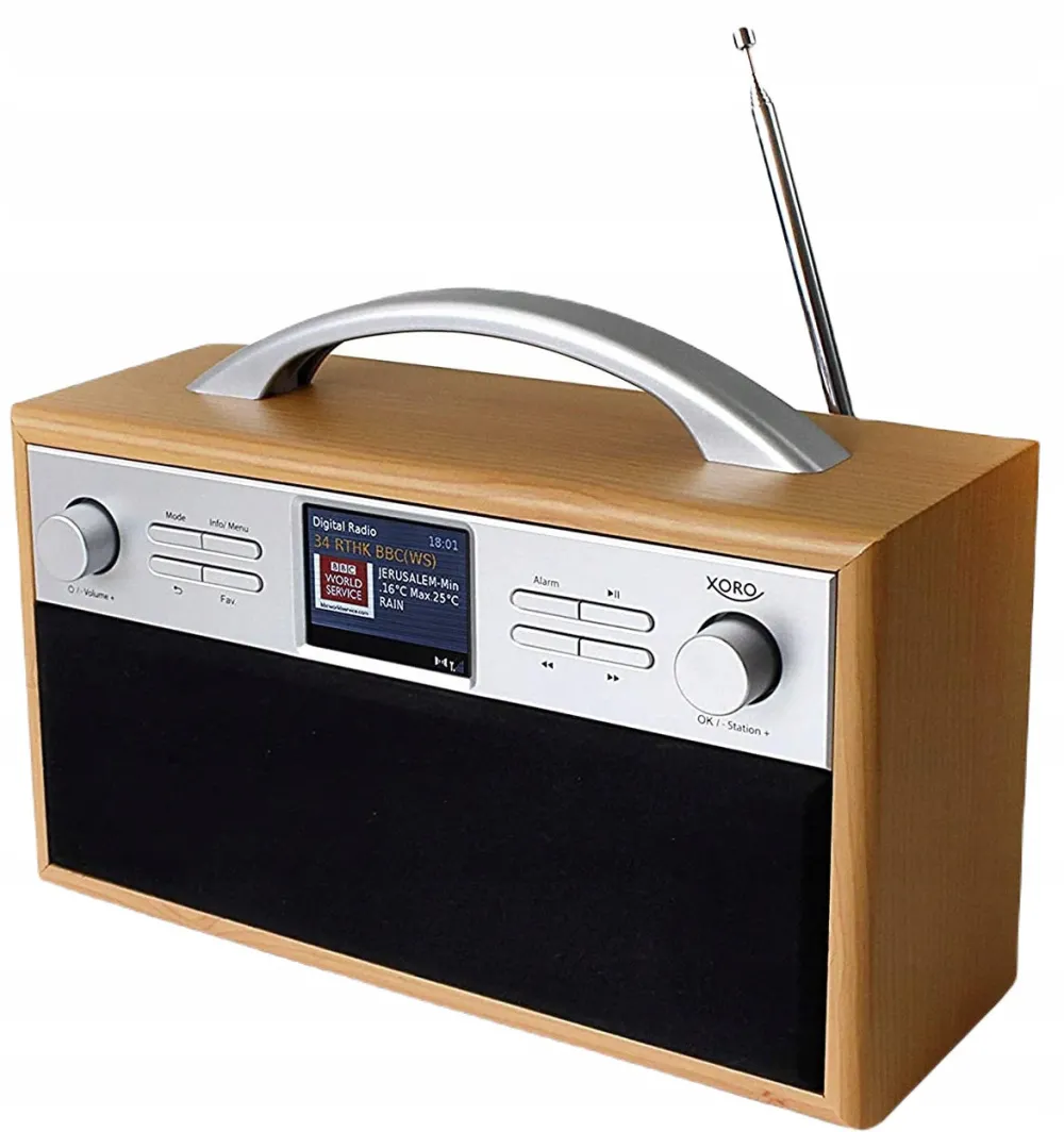 Xoro Internetradio DAB 250 IR DAB+ BT WLAN Spotify Holzopt.