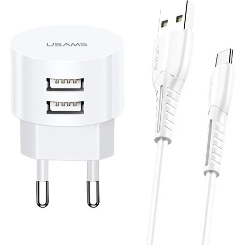 Charger T20 2xUSB 2,1A microUSB