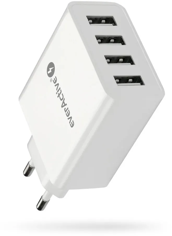Incarcator telefon everActive SC-400 4 porturi USB 5A alb